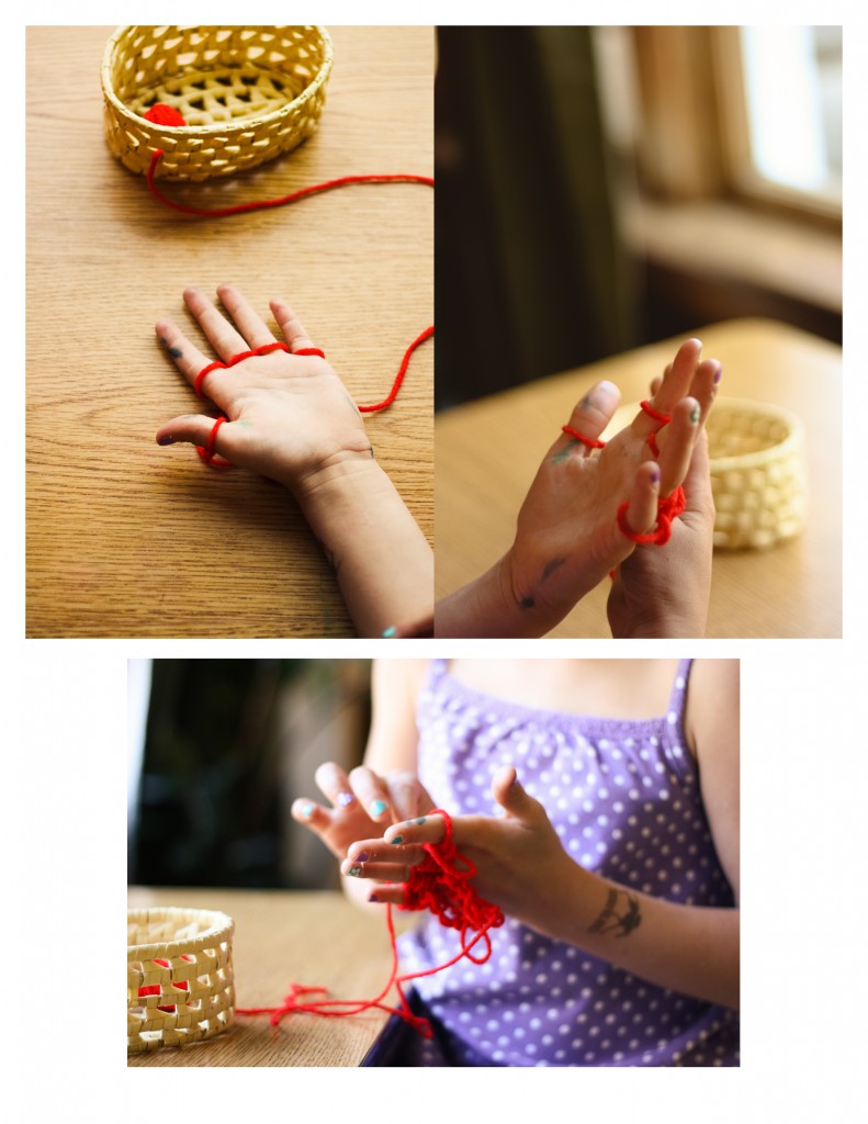 finger knitting